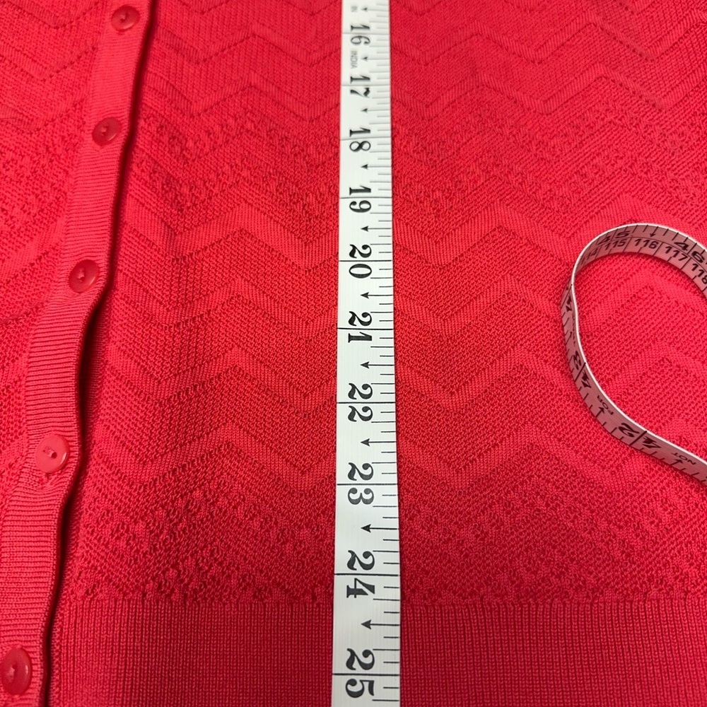 Talbots Women's Pink Chevron lightweight Cardigan‎ - Picture 7 of 7
